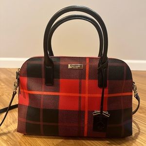 Kate Spade Shoulder Bag. Patterned red and black.